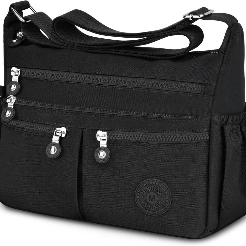 Nylon Crossbody Bag Waterproof Lightweight Large Travel Purses Multi-Pocket